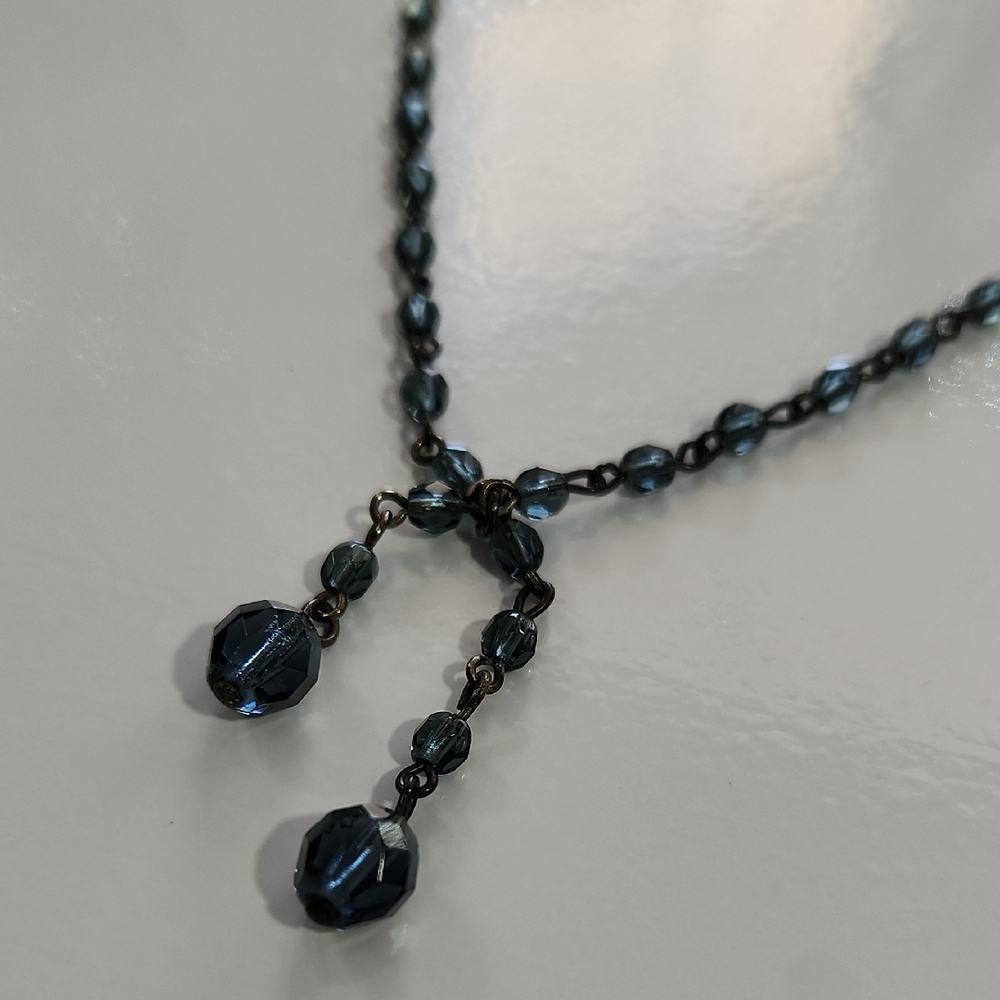 Elegant Blue Beaded Necklace Jewelry
